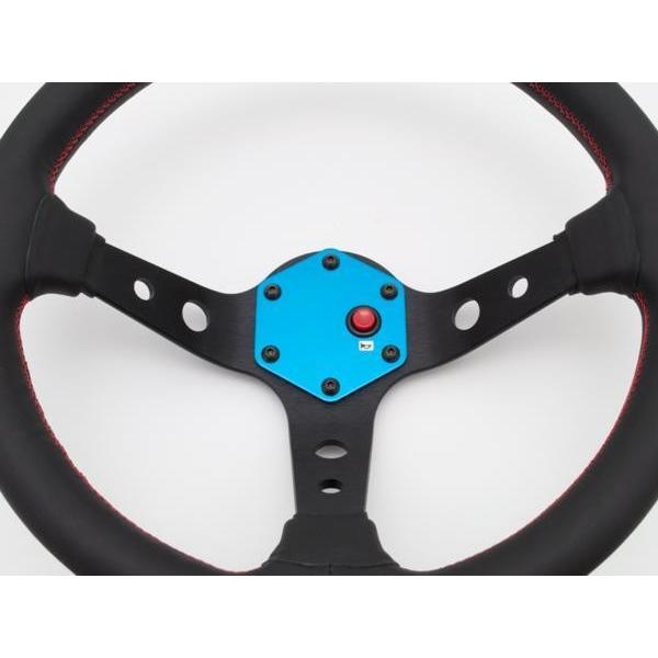 Daikei ステアリングプレート ホーンボタン ブルー/赤色ボタン : 株式