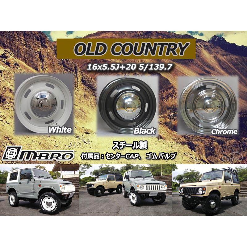 オールドカントリー 16x5.5J +20 5H/139.7 クローム 16インチ 139.7-5H