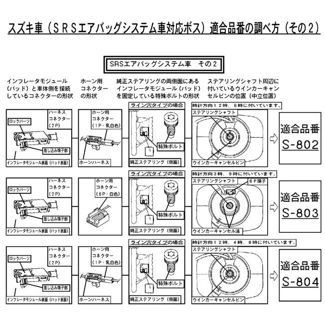 ハンドルボス 大恵 ステアリングボス アルト HA12S HA22S HA12V エアバック対応 ボス 保安基準適合品 車検対応 日本製 S-189｜autoaddictionjapan｜05