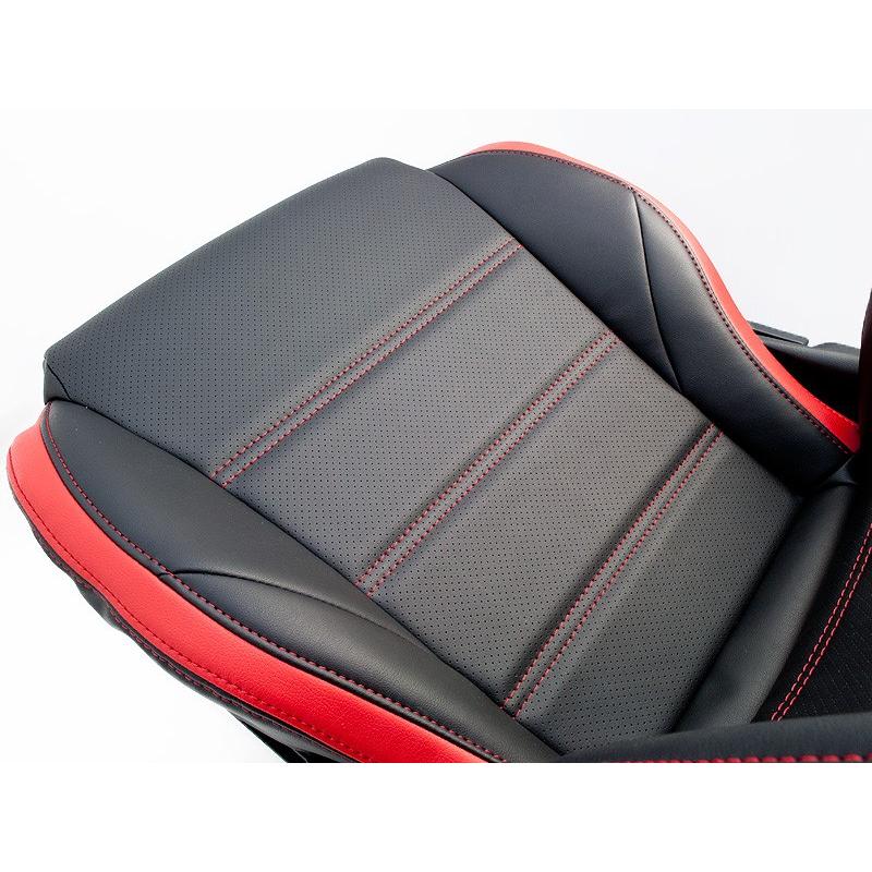 G'BASE コペン LA400K シートカバー ブラック X レッド : 株式会社