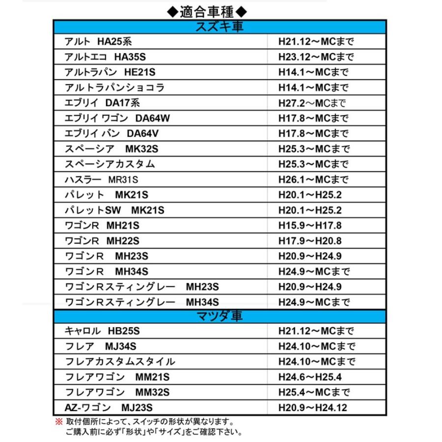 Ledポジション On Offスイッチ スズキ車 マツダ車用 1 Fタイプ Led色 白 Ac155 オートエージェンシー 通販 Yahoo ショッピング
