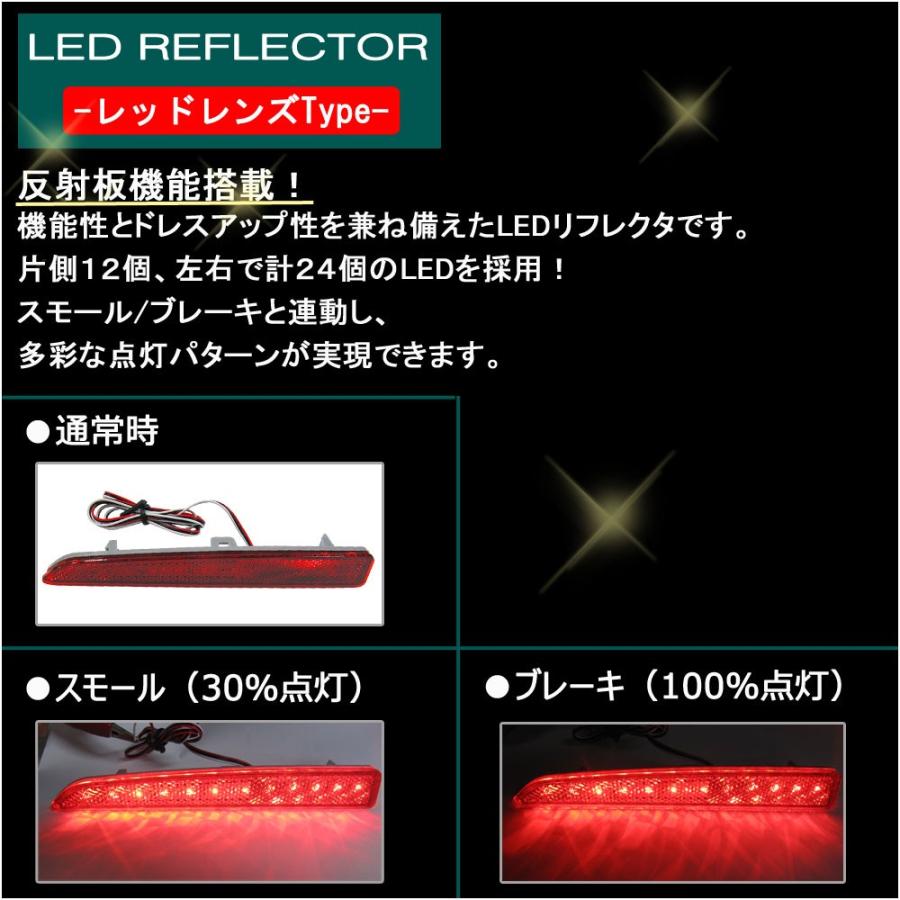 互換品】反射板付き/LEDリフレクター /レッドレンズ/タント L375・385
