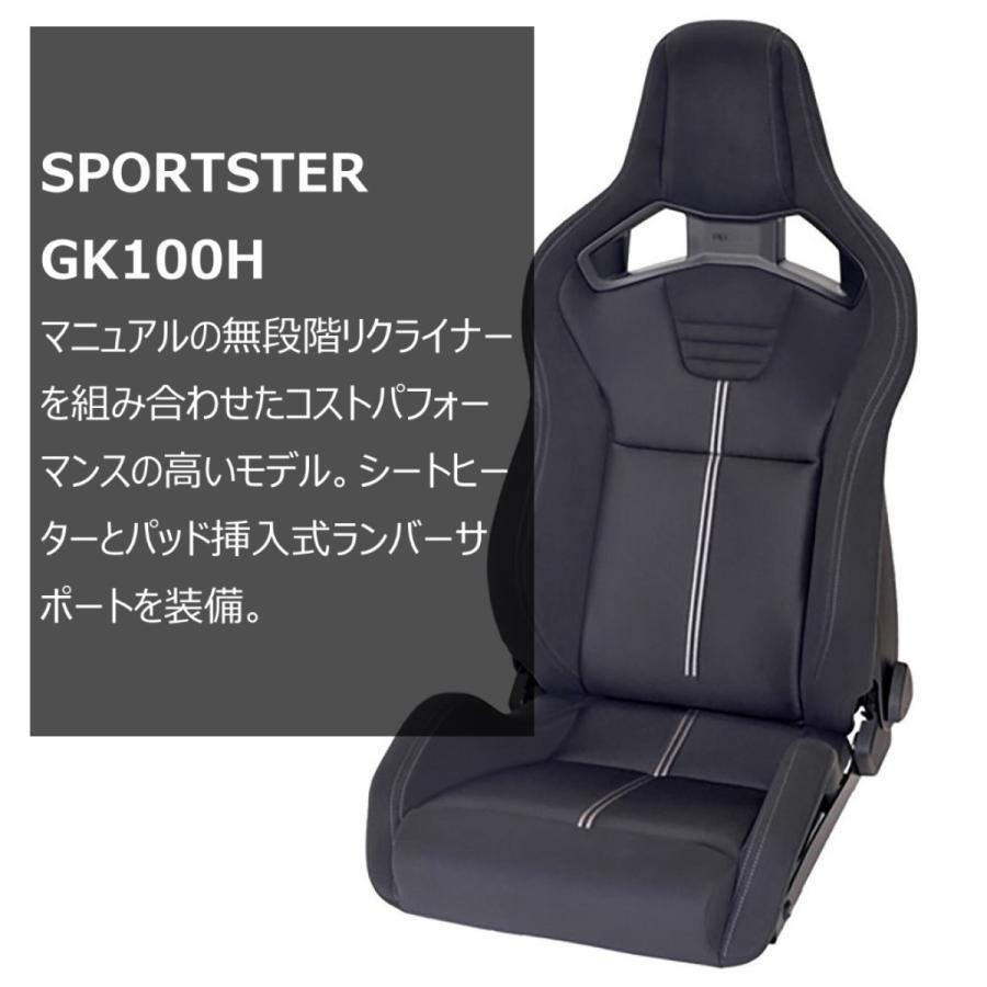 RECARO レカロシート Sportster GK100H ブラック／レッド 右席用 SBR 