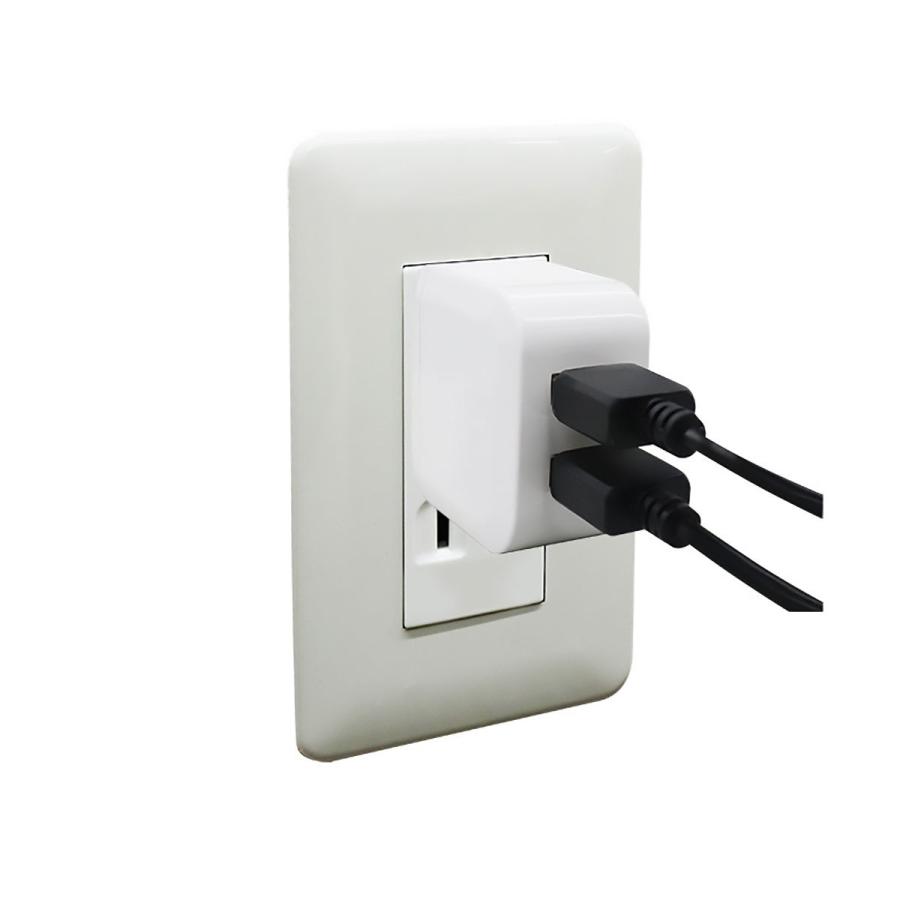 E Core 2.4A2ポート自動識別ACアダプタUSB充電器 A-15|autobacs|02