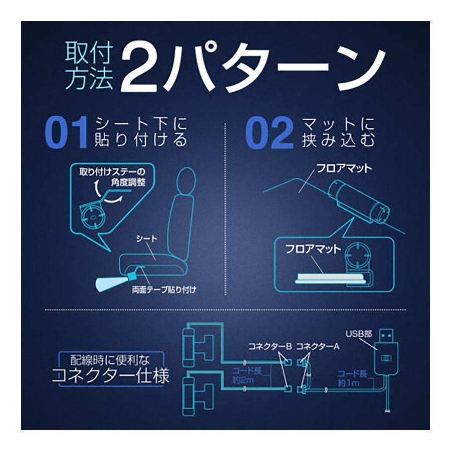 SEIWA USBフロアライト4 ブルー F335 : オートバックスYahoo SEIWA USBフロアライト4 ブルー F335 : オートバックスYahoo