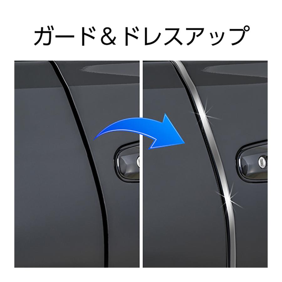 SEIWA（セイワ） SEIWA J型ドアモール6M ブラック／クローム K435