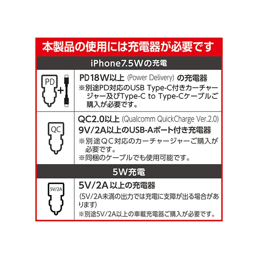 SEIWA マグネット無線充電器ホルダー AC車載 D601 SEIWA マグネット無線充電器ホルダー AC車載 D601
