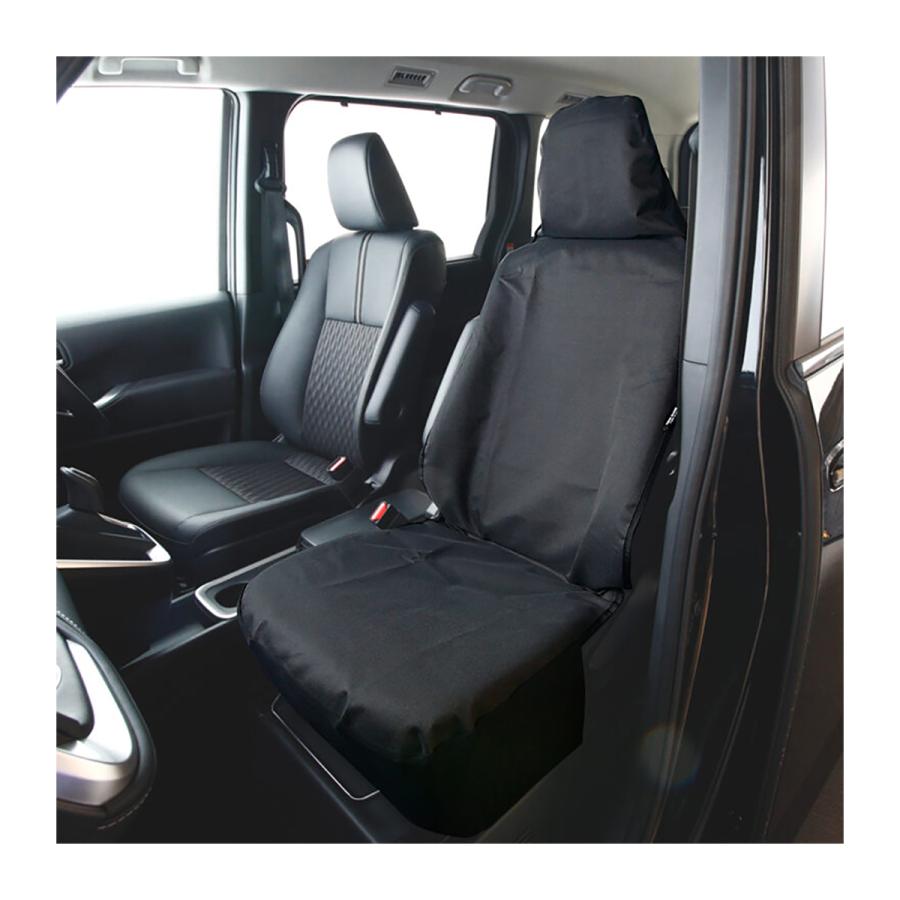 錦産業 Tomboy シートカバー 前席用 防水プレーン ダークグレー