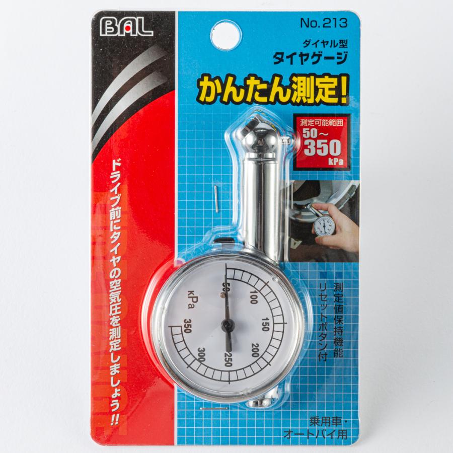 BAL バル ダイヤル型タイヤゲージ NO.213 : オートバックスYahoo