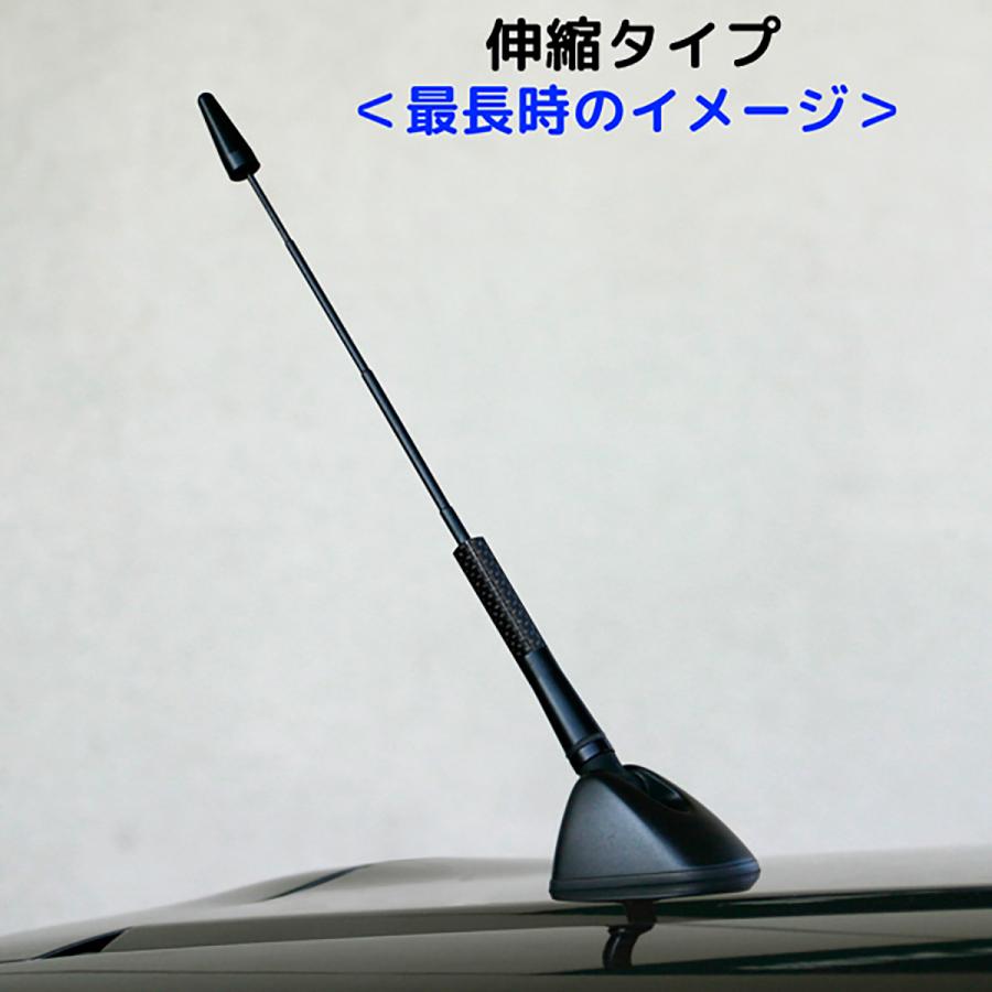 GLANZ グランツ カーボンアンテナ2 GL19-113 伸縮タイプ ブラック