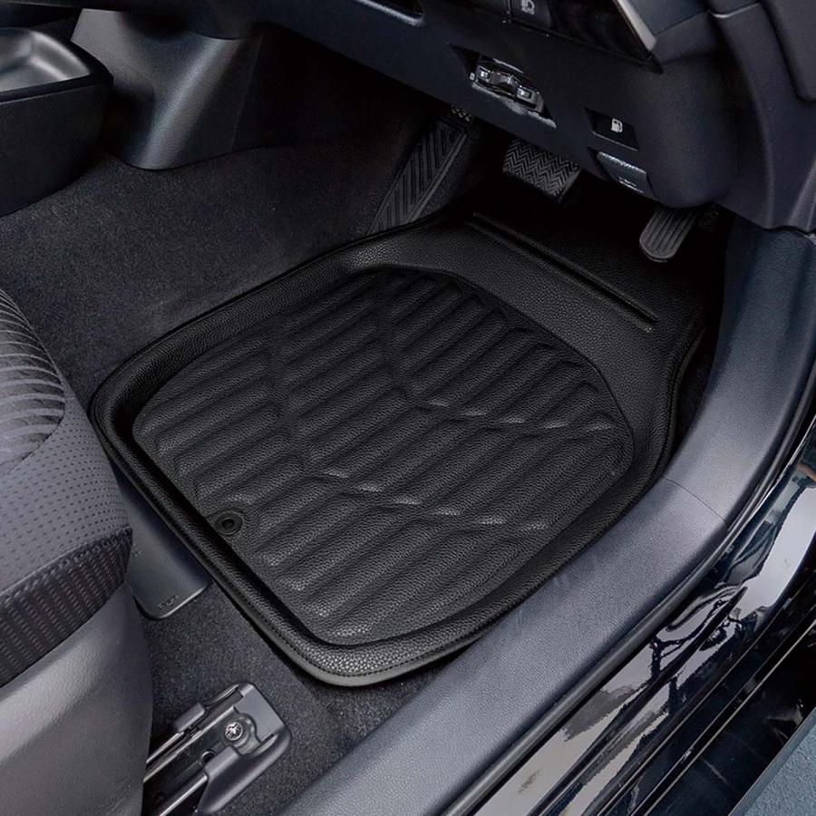 BONFORM 3DレザーマットN 前席用 6465-01 ブラック