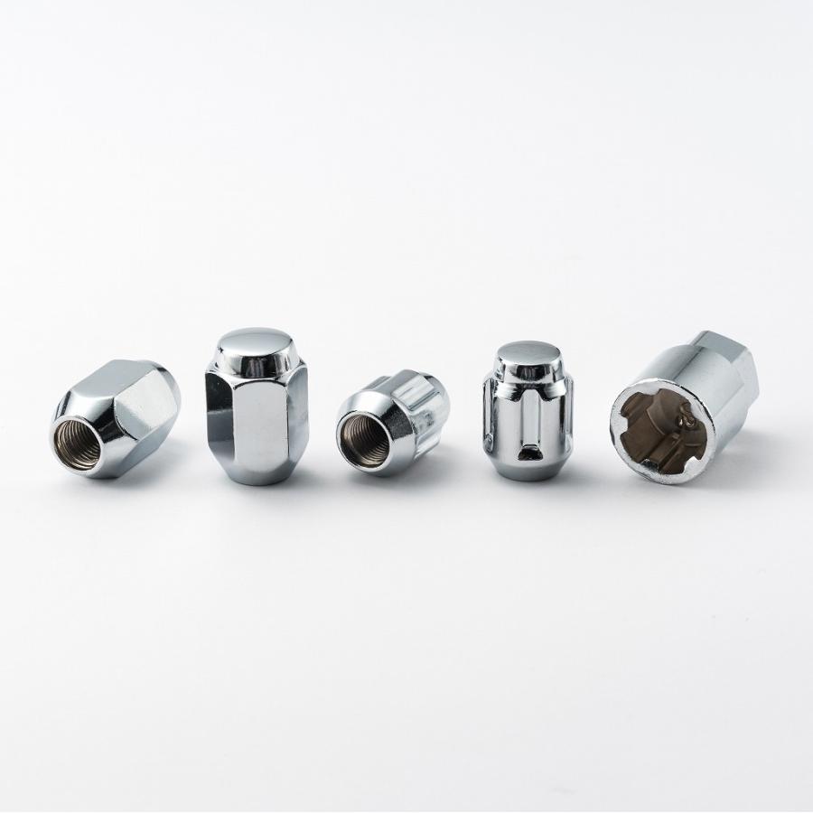 汎用/ロック付】ホイールナット 21HEX M12xP1.25 メッキ 20個入 汎用/ロック付】ホイールナット 21HEX M12xP1.25 メッキ 20個入