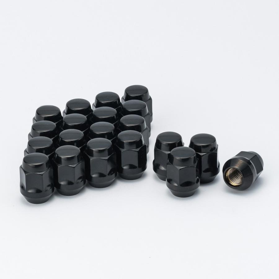 汎用】ホイールナット 19HEX M12xP1.5 ブラック 20個入 60°テーパー座