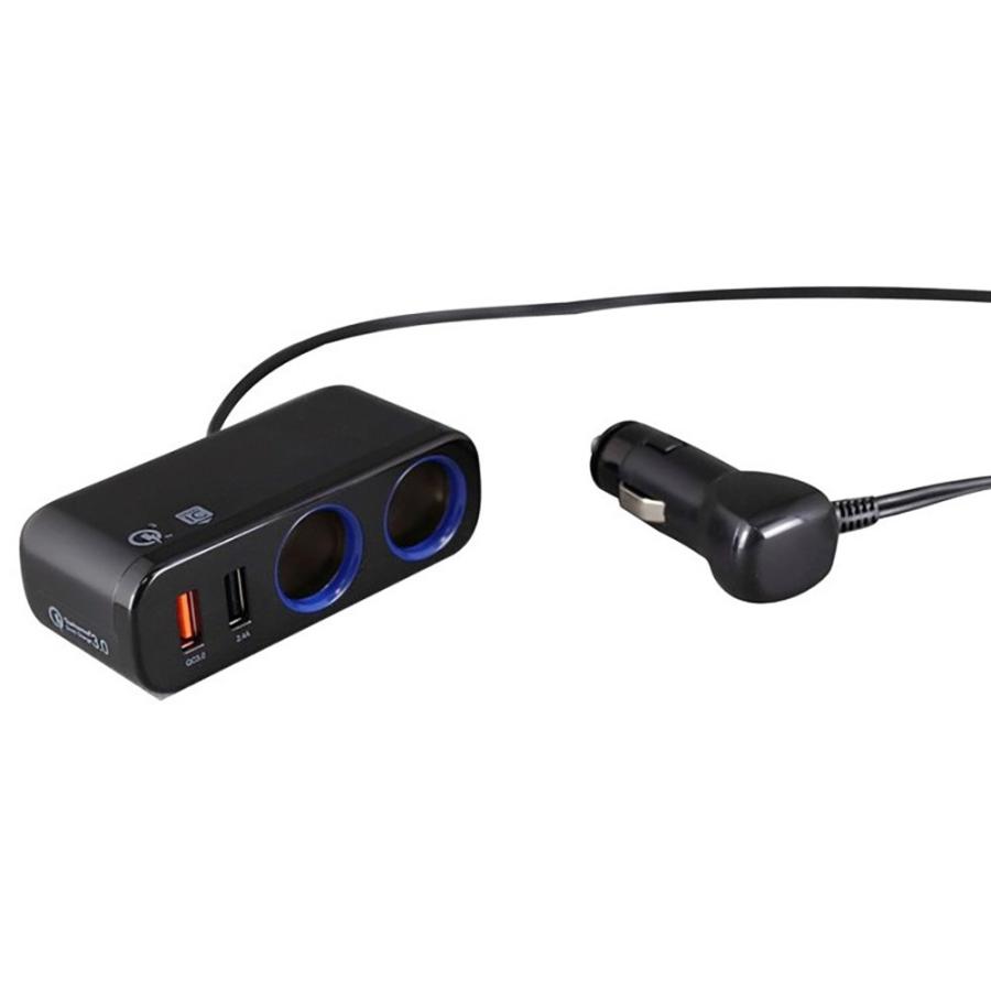 AQ S33 セパレート2連ソケット2USB2.4A+QC : オートバックス AQ S33 セパレート2連ソケット2USB2.4A+QC : オートバックス