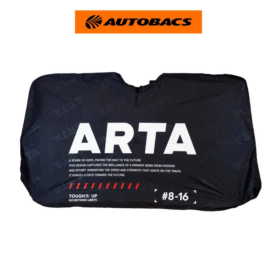 ARTA 傘型フロントサンシェード Mサイズ ブラック : オートバックス