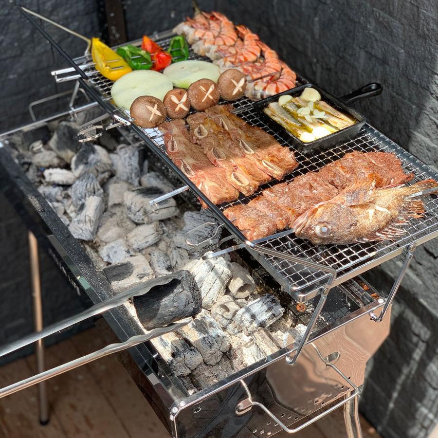 GREEN LIFE 炭足しカンタンステンレスBBQコンロ GSB-600STTN GREEN LIFE 炭足しカンタンステンレスBBQコンロ GSB-600STTN