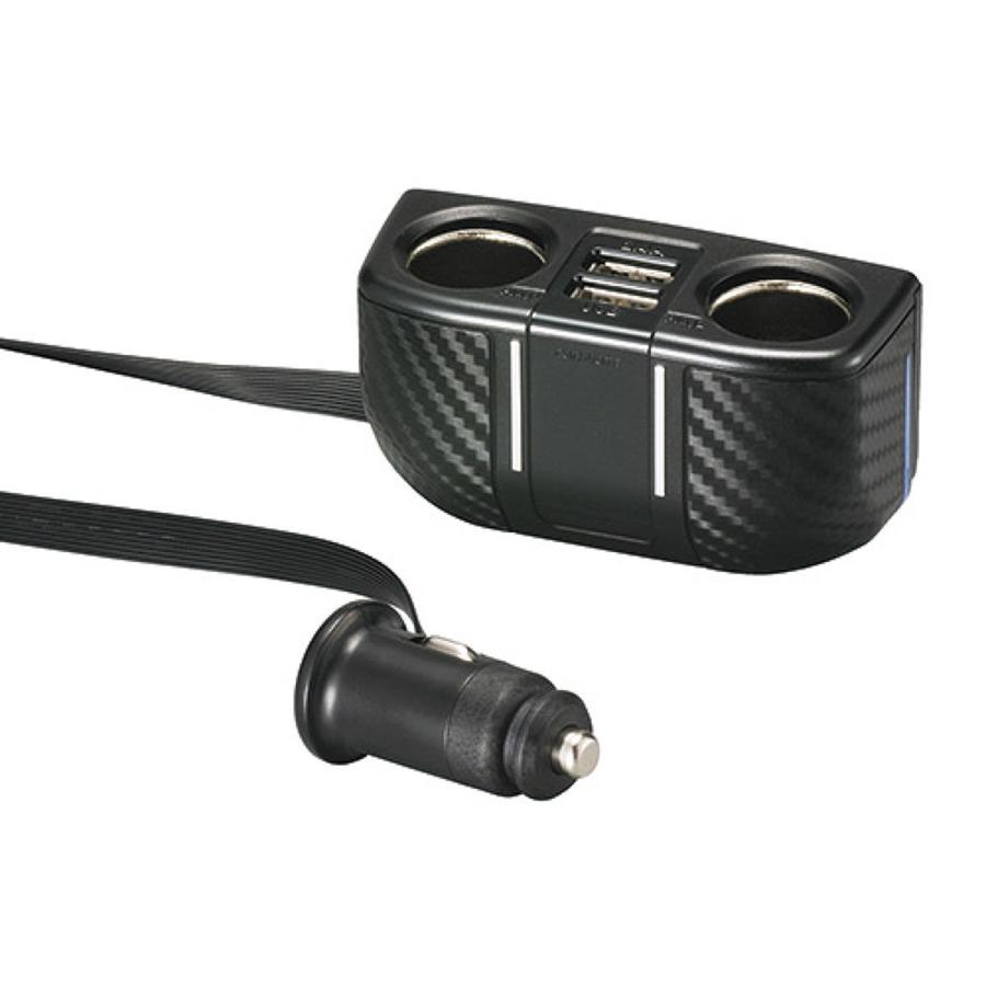 CARMATE ソケット 2連 フラットコード付 2USB 2.4A カーボン調ブラック DZ322 :4973007435211:オートバックスYahoo!ショッピング店 - 通販 - Yahoo!ショッピング CARMATE ソケット 2連 フラットコード付 2USB 2.4A カーボン調ブラック DZ322 :4973007435211:オートバックスYahoo!ショッピング店 - 通販 - Yahoo!ショッピング