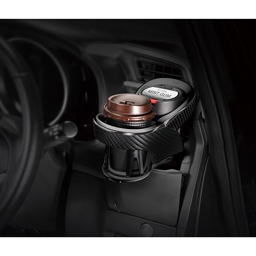 DAD カーボン調カップホルダー付き車内パーツ Carmate カーメイト ツインカップホルダー クワトロ Xカーボン調メッキ
