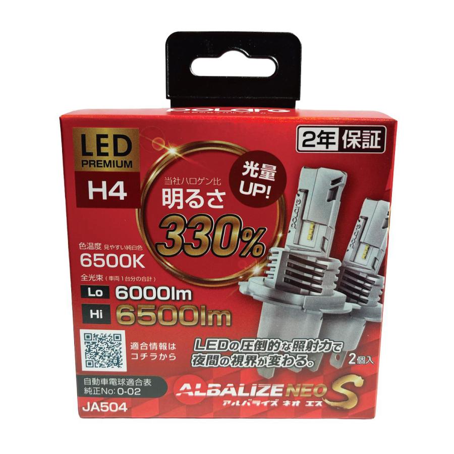 アルバライズNEO S LEDヘッド JA504 6500K H4 : オートバックスYahoo