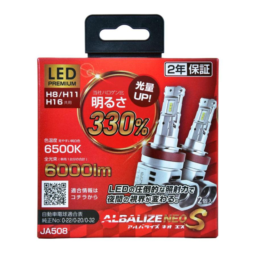 アルバライズNEO S LEDヘッド JA508 6500K H8/H11/H16
