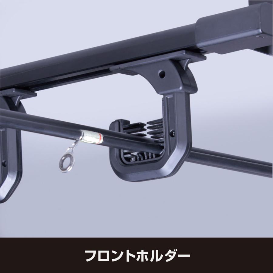 YACVISOA200系ハイエースS-GL標準専用スマートロッドホルダー5本用UHA1Fブラックの画像