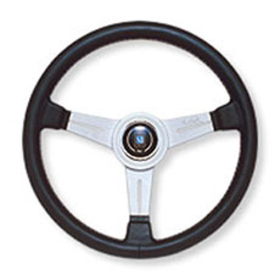 NARDI CLASSIC ブラックレザー＆シルバースポークステアリング 本体 メーカー納期未定】NARDI CLASSIC ブラックレザー&シルバースポーク