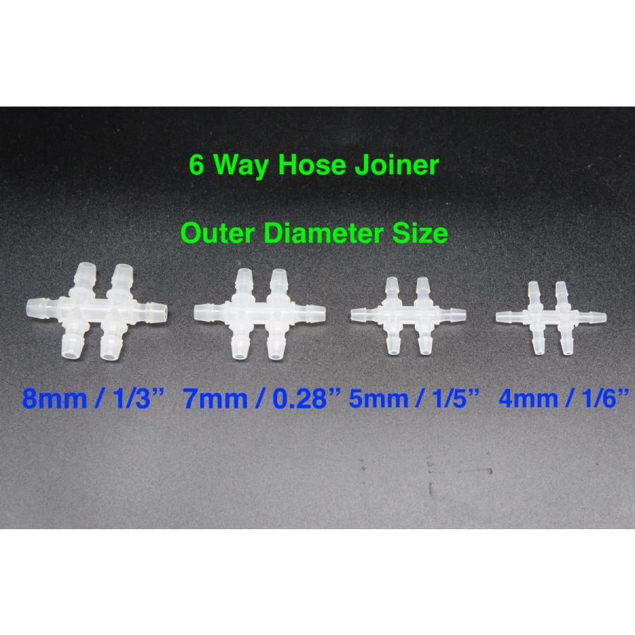 プラスチック製　ホース接続用　6Way　多岐ジョイント　外径8ｍｍ｜autobahn88｜02