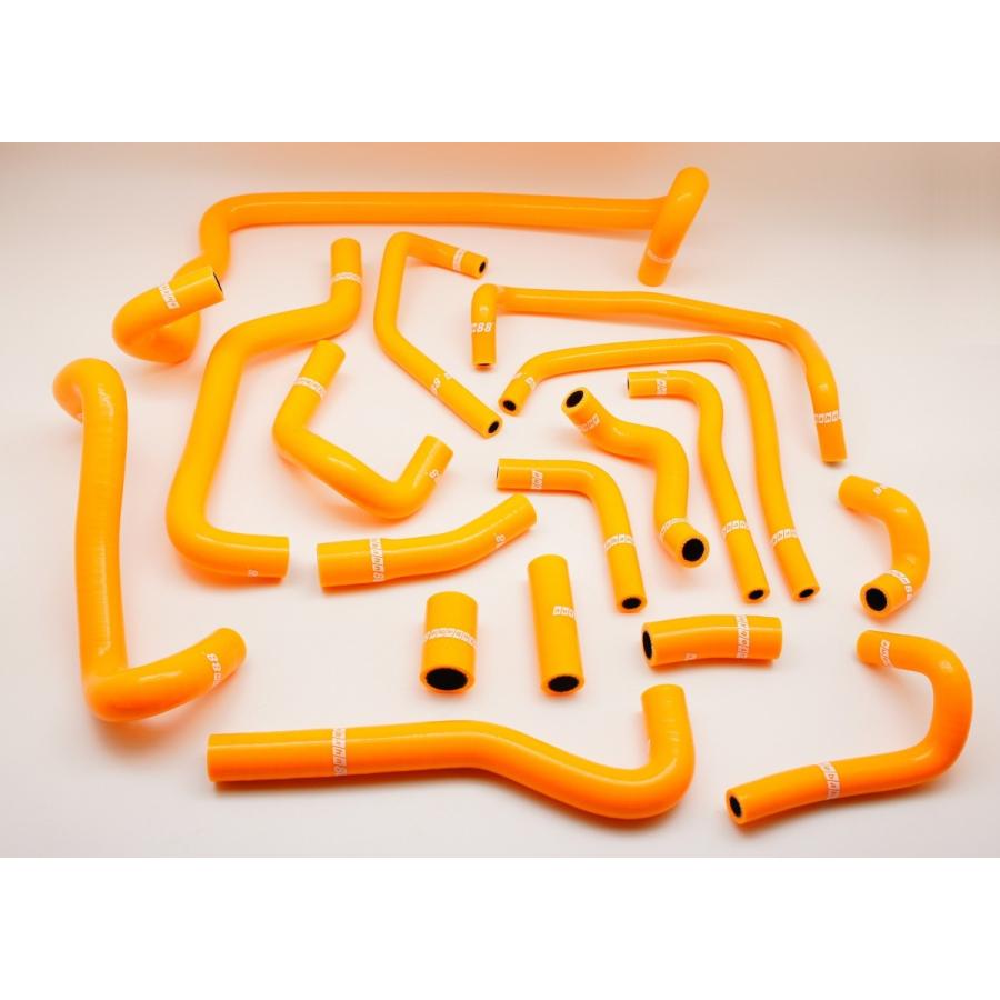 シリコン　ヒーターホース 日産 スカイライン R32 RB20DET　 オレンジ色