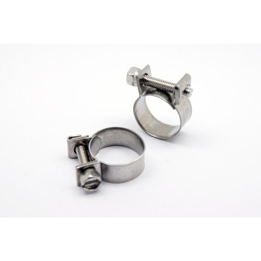 ステンレス ミニ 強力ホースバンド ボルト クランプ 12 - 14mm 4個 