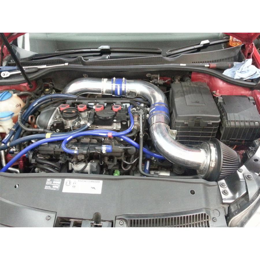 ホース接続用 アルミパイプ ストレート 外径76mm 長76mm クランプ付