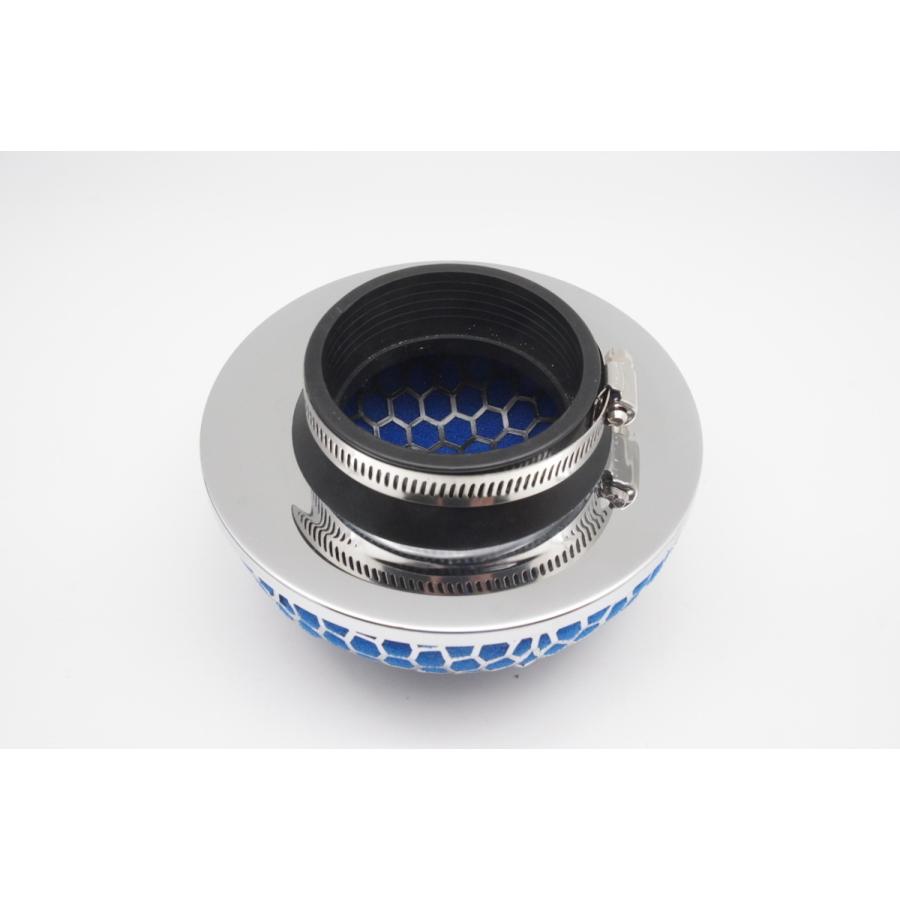 汎用 キノコ エアクリーナー スポンジ フィルター 76mm 青