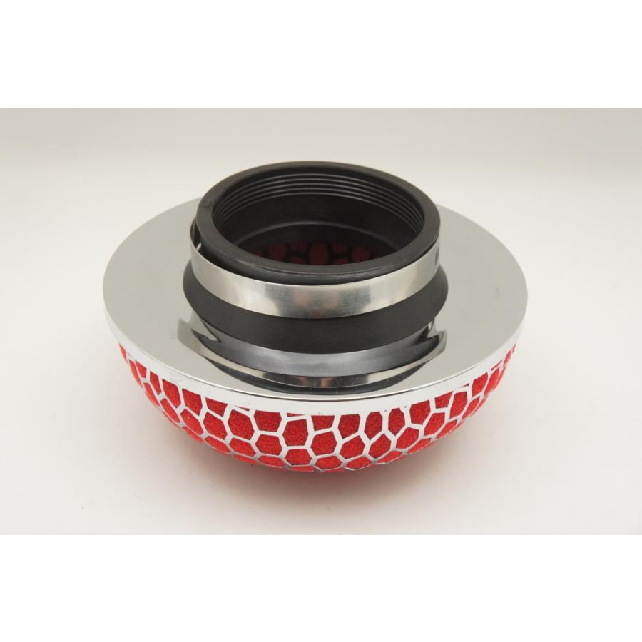 汎用 キノコ エアクリーナー スポンジ フィルター 76mm 赤