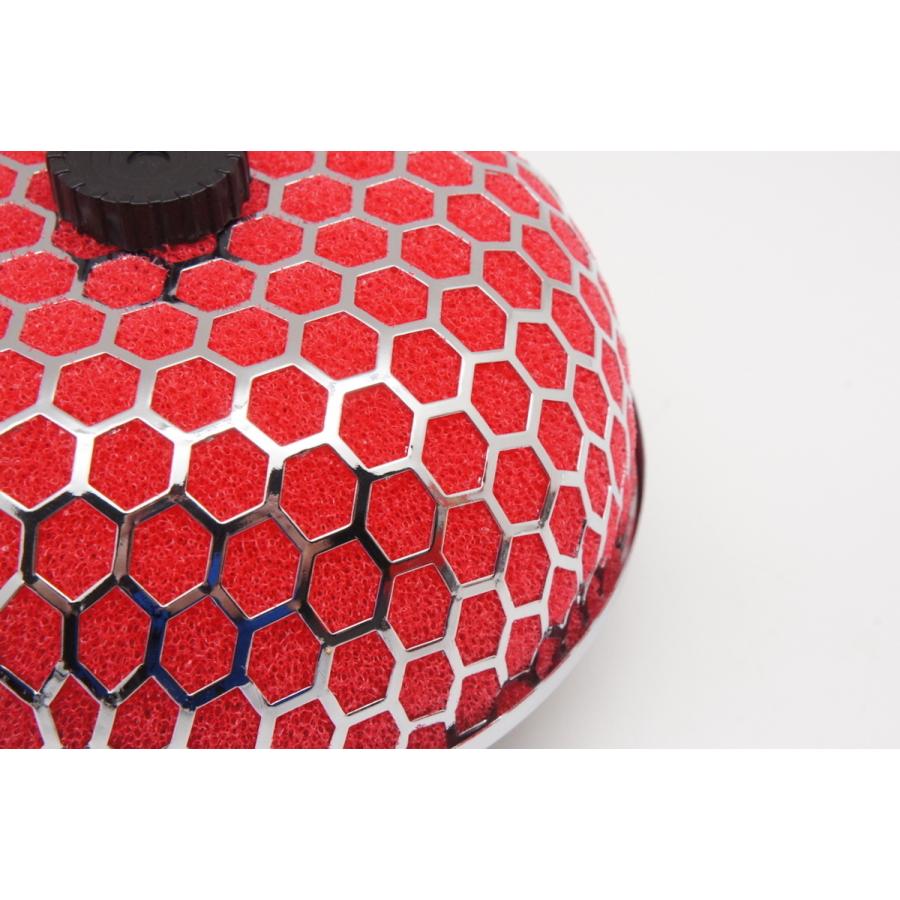 汎用 キノコ エアクリーナー スポンジ フィルター 76mm 赤