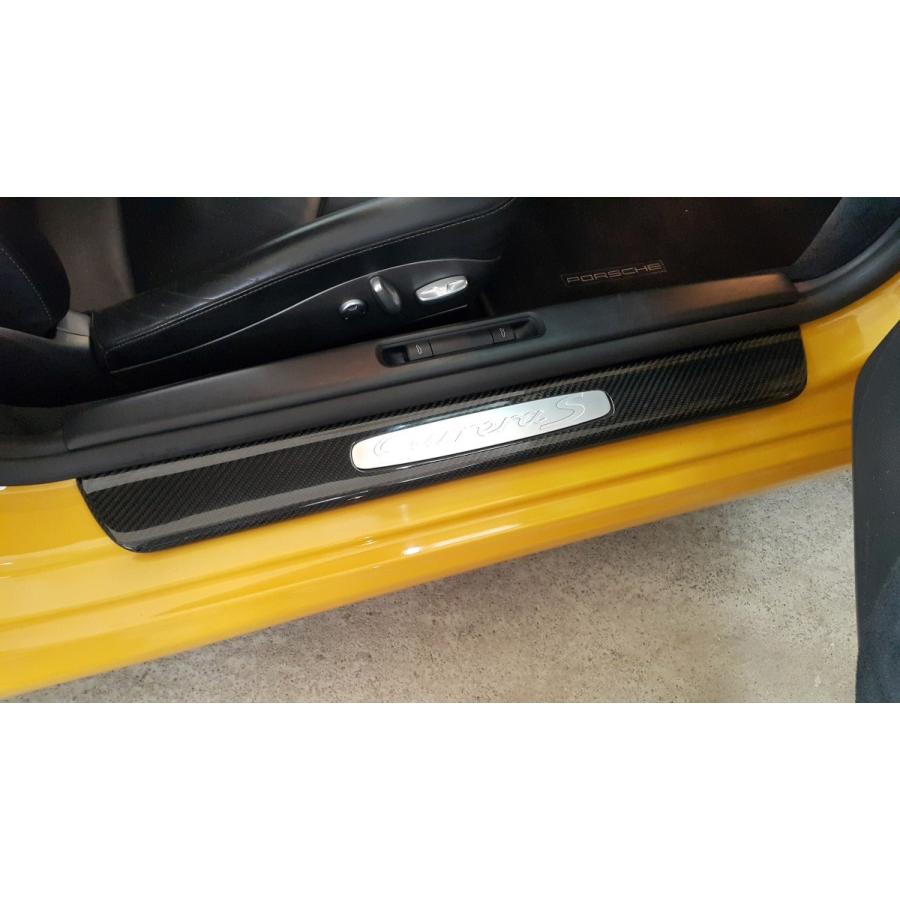 カーボン製 ドアシル スカッフ アウト プレート 外側 ポルシェ 997
