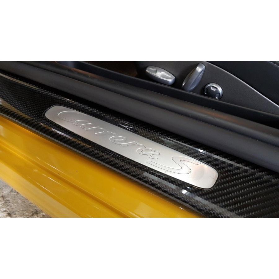 カーボン製 ドアシル スカッフ アウト プレート 外側 ポルシェ 997