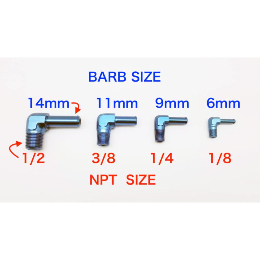 45度 AN4ホース-NPT1/8 交換 フィッティングアダプター : AUTOBAHN88