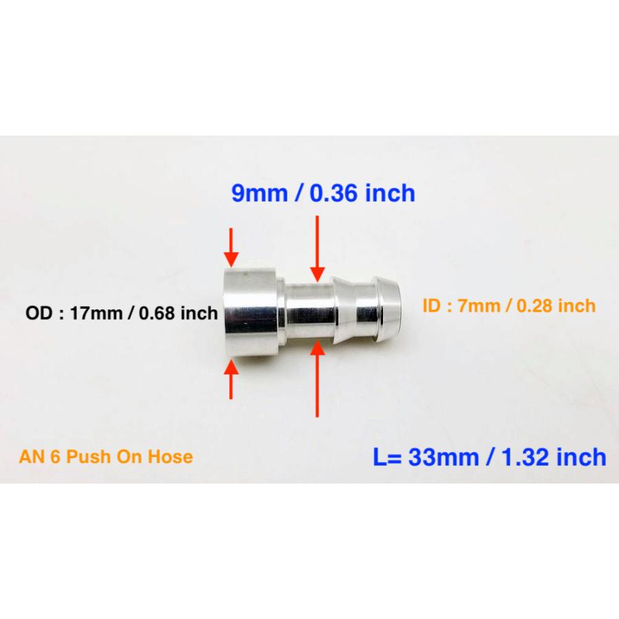 アルミ材質 溶接用オイルクーラー 差し込みタイプ ニップル外径9mm