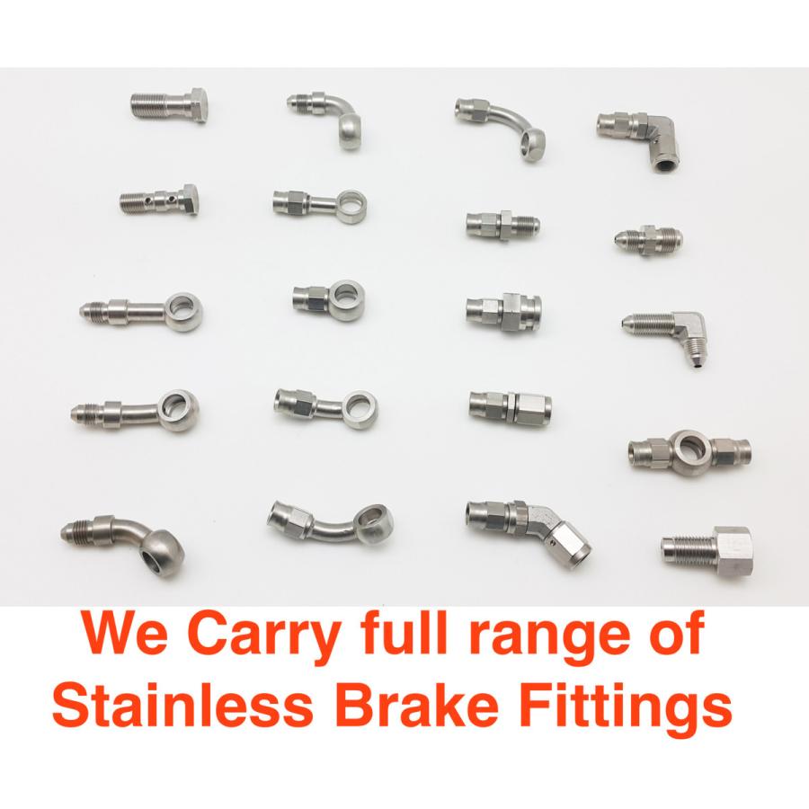 ブレーキテフロンホース用エンド ステンレス製 ストレート変換