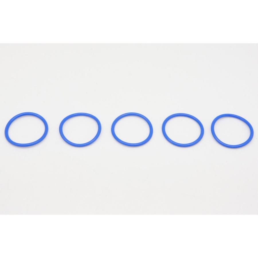 O-リングシール 内径5mm 厚み2mm シリコンコム 耐油 耐熱 5個 青
