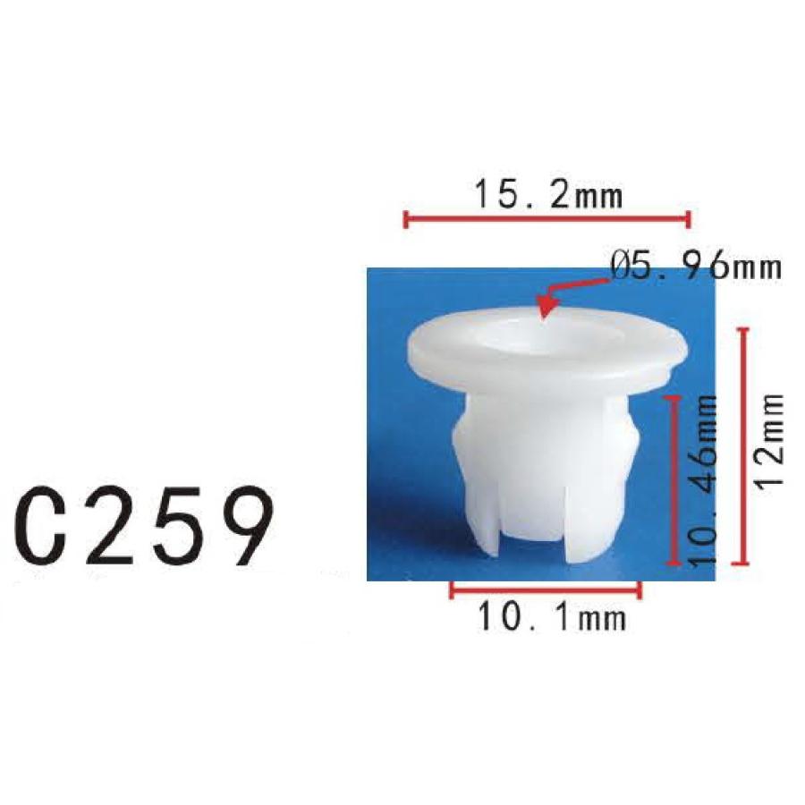 スクリューグロメット　リベット MR330556 　三菱系　ライト用　PF-C259　10個 , 納期4日程度｜autobahn88