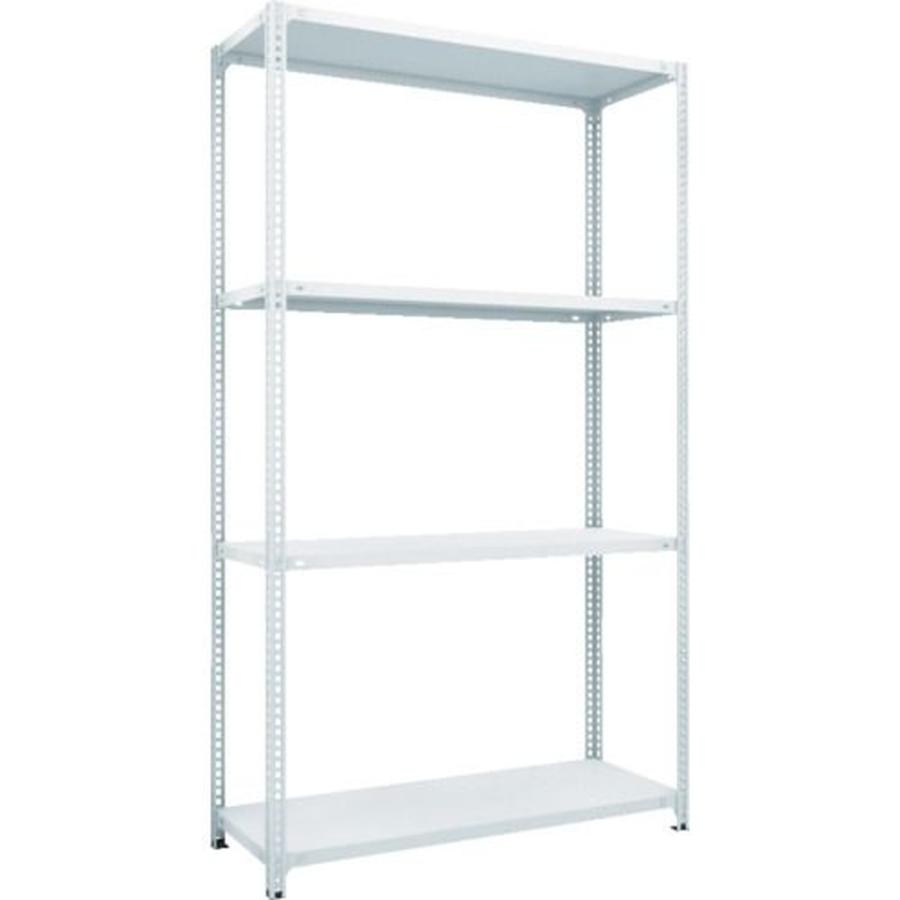 ＴＲＵＳＣＯ ＳＢＬ型抗菌塗装セミボルトレス軽量棚 Ｗ１２００ＸＤ４５０ＸＨ２１００ ４段 Ｗ色 1台