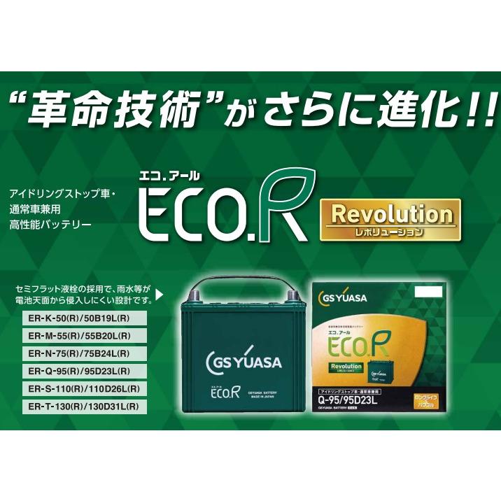 GSユアサ ER-Q-95R/95D23R GSユアサ ジーエス・ユアサ バッテリー エコ