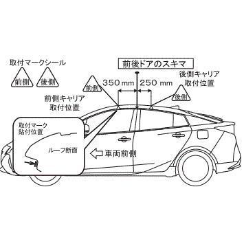 プリウス ZVW50 ZVW51 ZVW55 INNO ルーフキャリア フット＋バー+