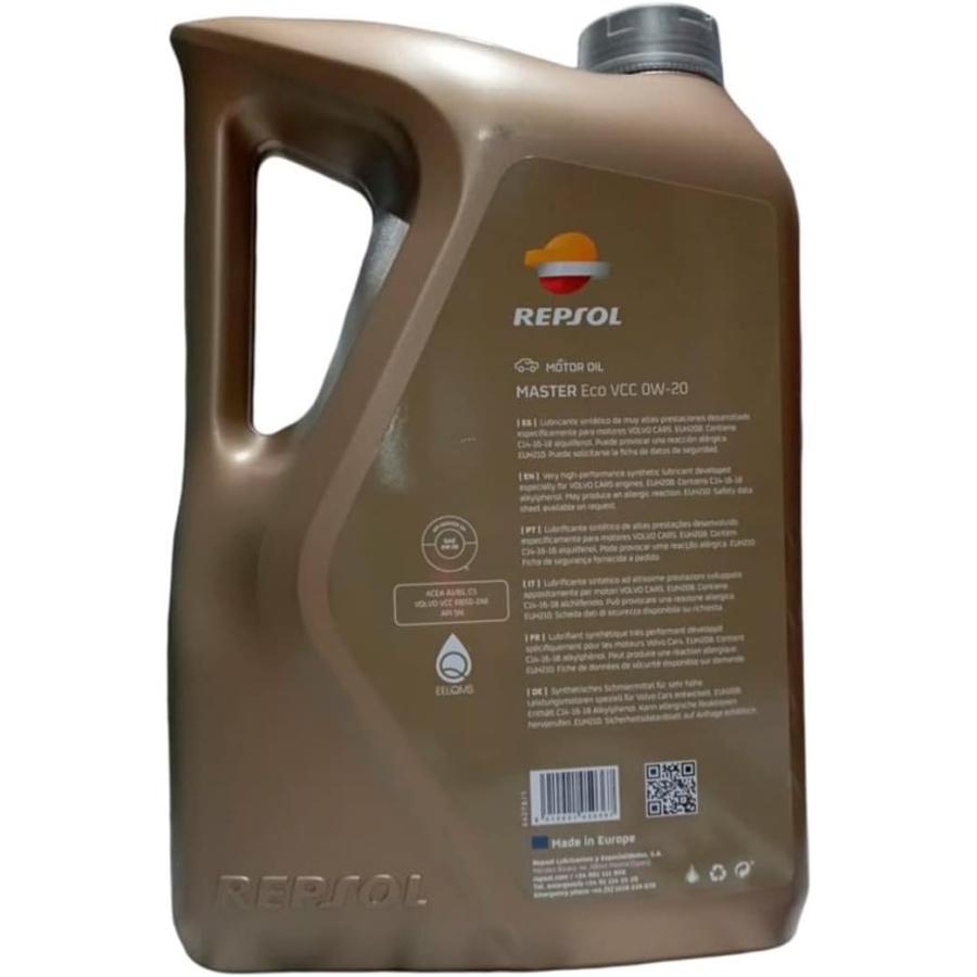 レプソル REPSOL マスター エコ-VCC 0W-20 SN 4輪用 エンジンオイル