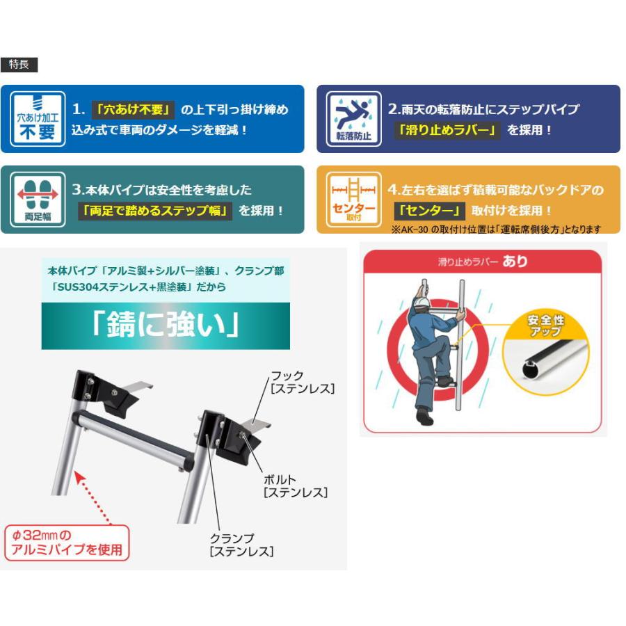 ロッキープラス ROCKY 品番：AK-42 ハシゴ/ラダー ＜日産 NV350