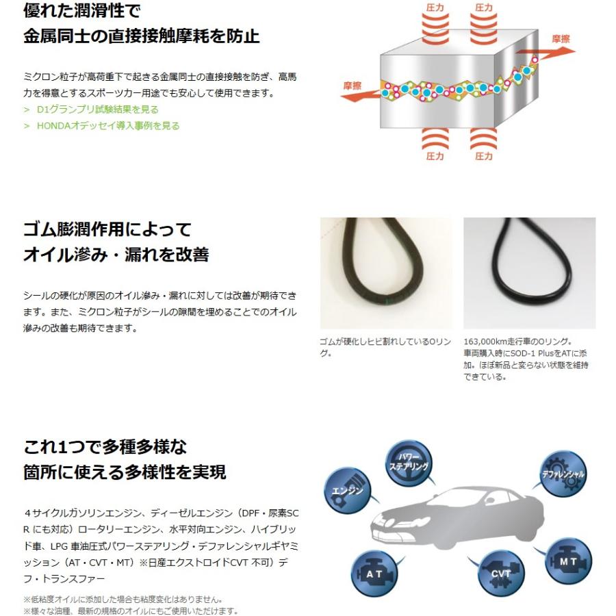 SOD-1 Plus エスオーディーワンプラス 万能オイル添加剤 4リットル D1