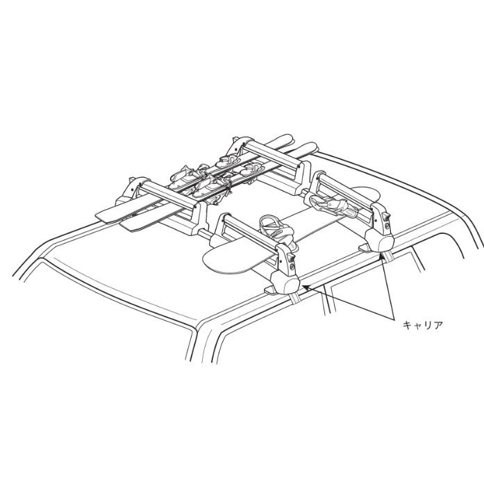 TERZO TERZO 品番:SS102S スキースノーボード専用キャリア TERZO TERZO 品番:SS102S スキースノーボード専用キャリア