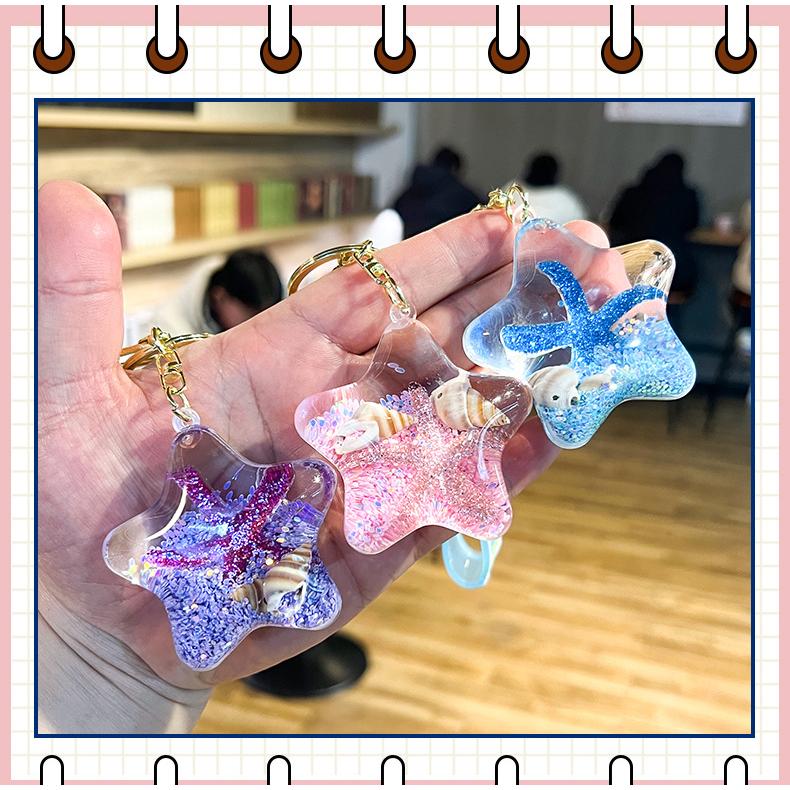 リキッド 星型 アクリル キーホルダー ユニコーンストラップ キー