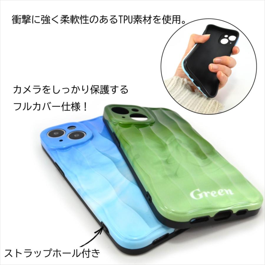 スマホケース iPhone14 マーブル 波パターン ケース カバー 3D