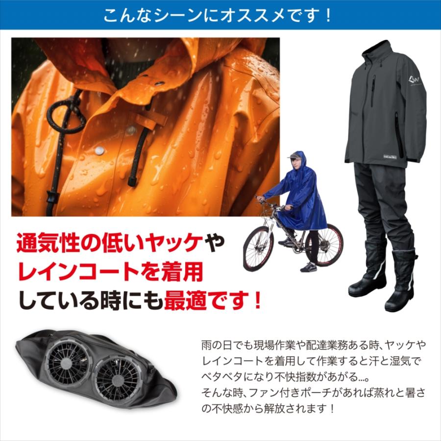 WHITENUTS（ホワイトナッツ） ウエストポーチ ファン 扇風機 5V ファン